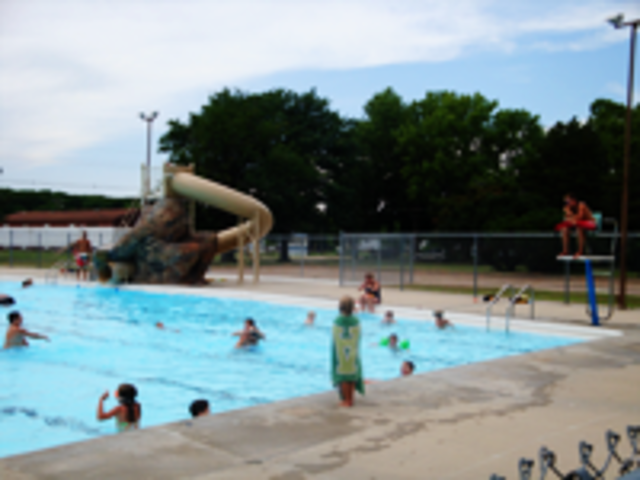 My first time swimming in a pool.