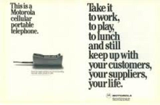 First handheld mobile phone call.