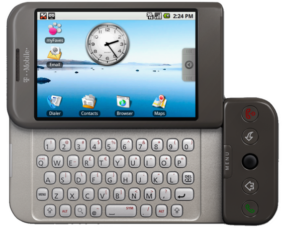 First commercially available android phone (HTC Dream)