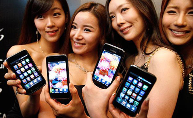 The Samsung Galaxy S Android smartphone