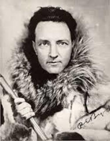 E. Byrd and three other men fly over the South Pole