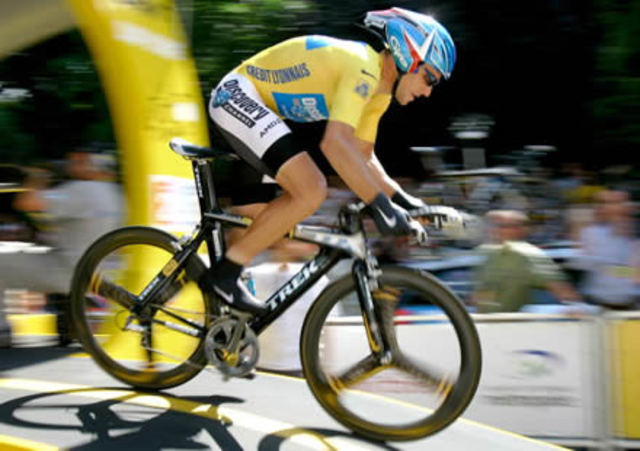 Lance finishes 2nd in U.S time trials