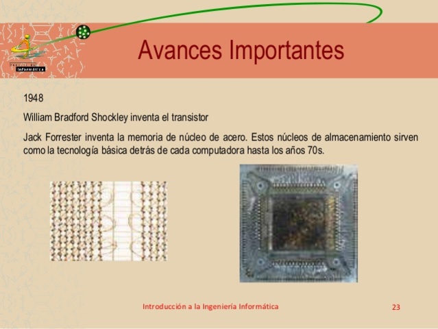 La memoria de núcleo de acero.