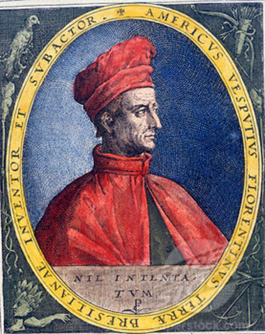 Vespucci sailed along the Atlantic ocean in search of India