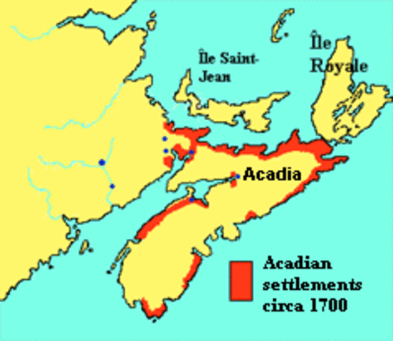 Acadia settled by the French