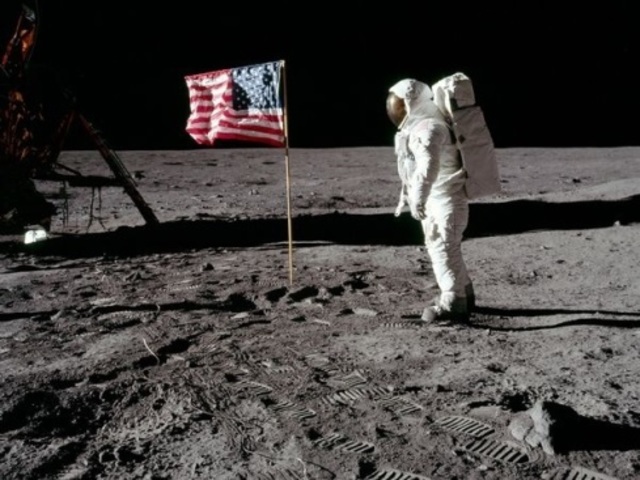 The first man to walk on the moon
