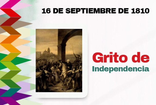Levantamiento armado en Dolores dirigido por Miguel Hidalgo; Ignacio Allende, Juan Aldama y Mariano Abasolo lo secundan. En Atotonílco, Hidalgo enarbola el estandarte de la Virgen de Guadalupe como enseña del movimiento.