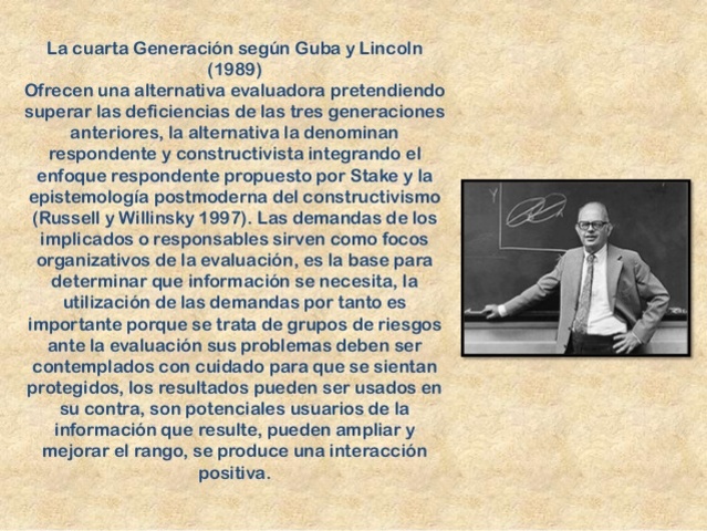 Cuarta Generación en la Historia de la evaluación