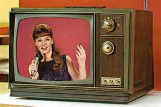 First demonstration of the colour transmission tv