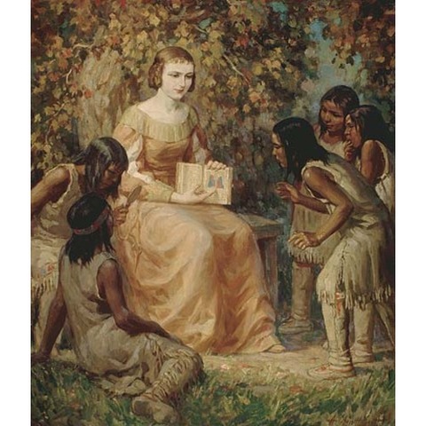 Champlain Leaves his Child Bride to Return to Quebec