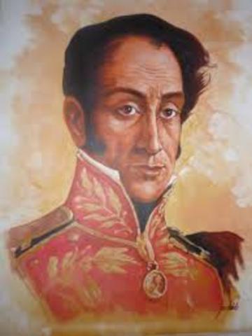 Simon Bolivar fue nombrado presidente