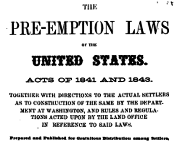 Pre-Emption Act
