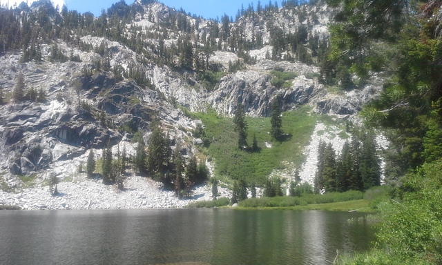Alpine lake Swimming