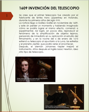 INVENCIÓN DEL TELESCOPIO