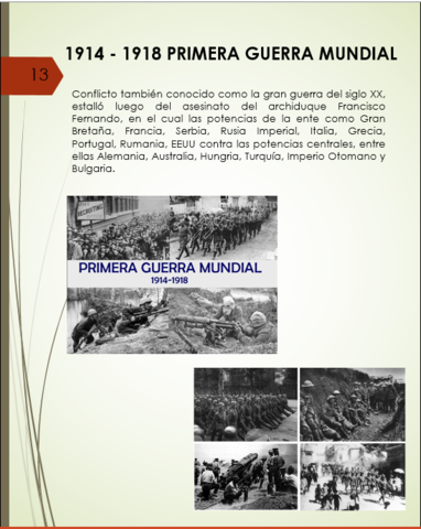 PRIMERA GUERRA MUNDIAL