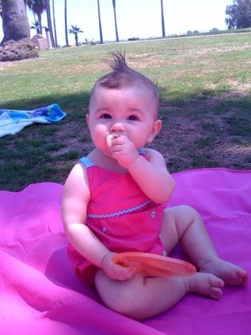 First punk moment, Sophia's first fauxhawk