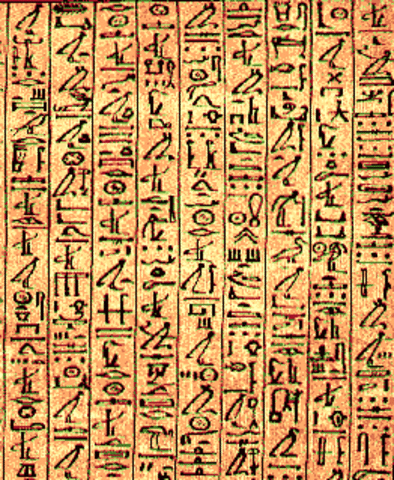 papiro rey por un escrivano