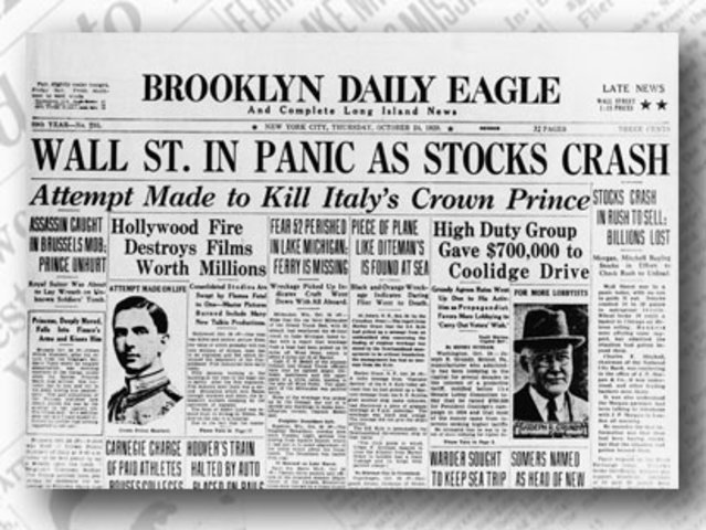 Great Depression Starts