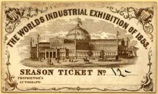 U.S. President Franklin Pierce opens the first world's fair held in United States