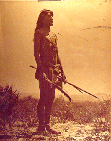 The first meeting of Shoshone indians