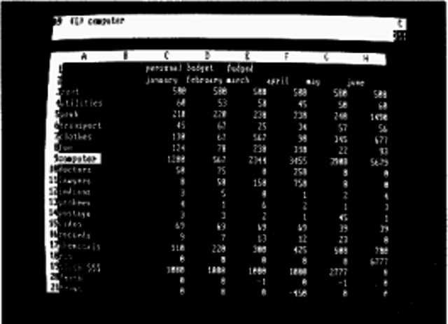 First Electronic Spreadsheet