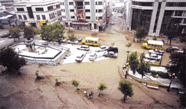 Inundacion en La Paz, Bolivia