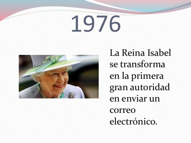Primera jefa de estado en enviar un email.
