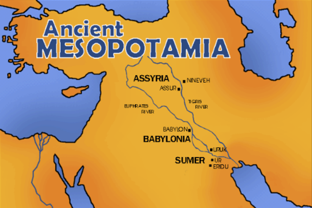 Ubicación geográfica de Mesopotamia