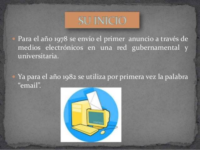 Se utiliza por primera vez la palabra “email”.