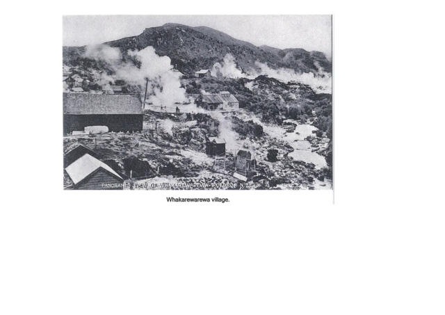 Whakarewarewa village in the olden days