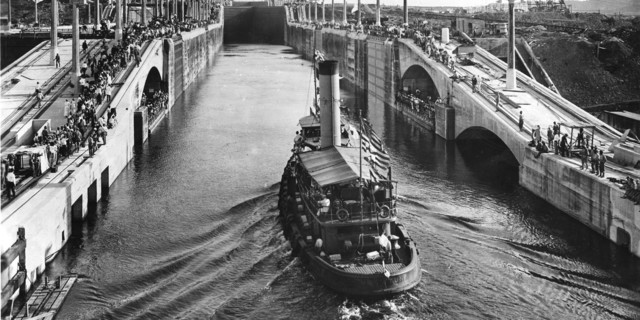 The Panama Canal Opens