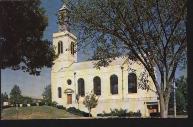 Churchill delivers "Iron Curtain" speech in Fulton, MO at Westminster College