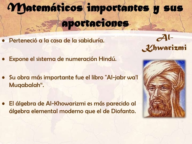 sigloIX,Al-Juarismi escribió varios libros importantes sobrelos números arábigos y sobre los métodos de  resolución de ecuaciones