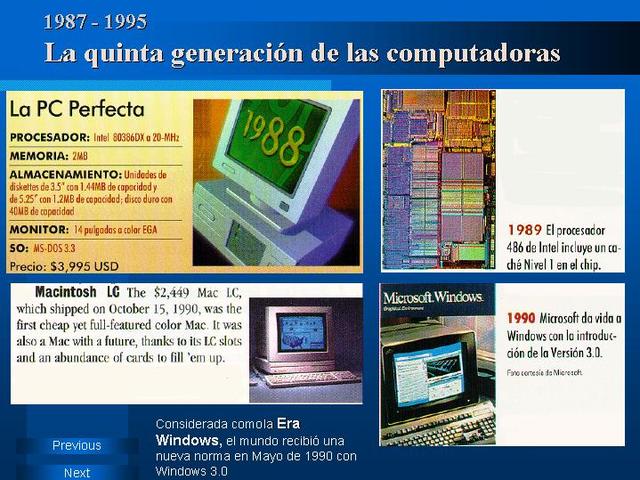 Caracteristicas 5° Generacion