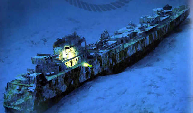 HMAS Sydney sunk in the Indian Ocean with a loss of 645 men