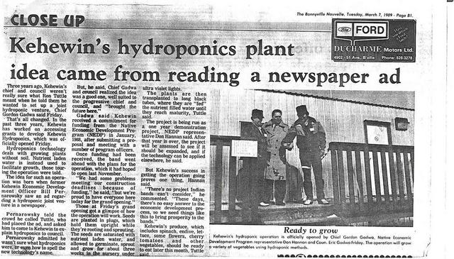 1989 Kehewin's Hydroponics