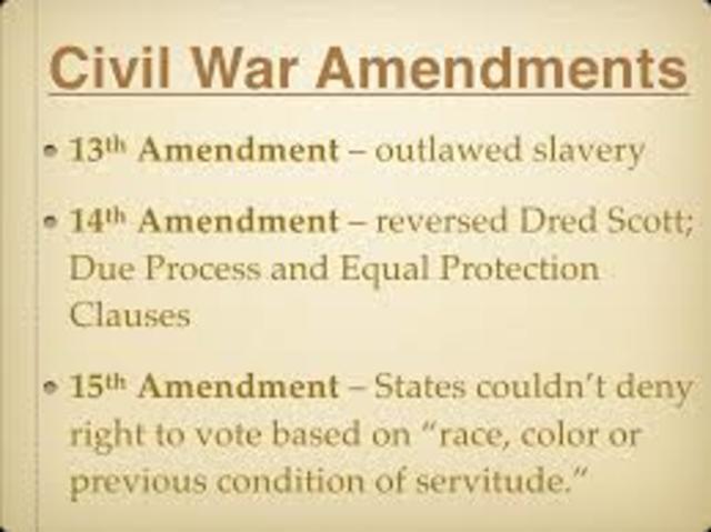 13th, 14th, 15th Amendments