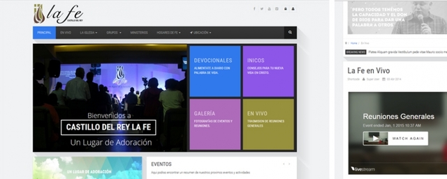 congresos y reuniones desarrolló un sitio web.
