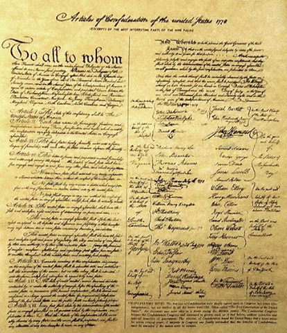 Articles of Confederation go into effect