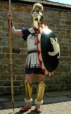 Greek hoplite.