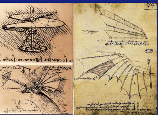 Primeros Bocetos para maquinas de volar