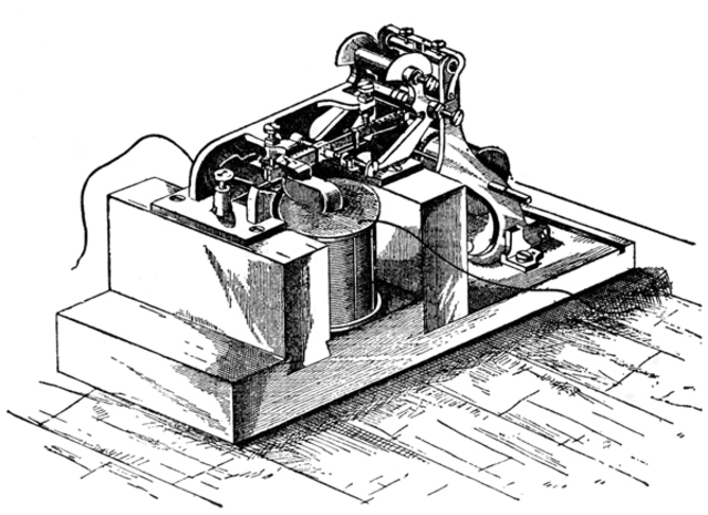 The invention of the telegraph by Samuel Morse