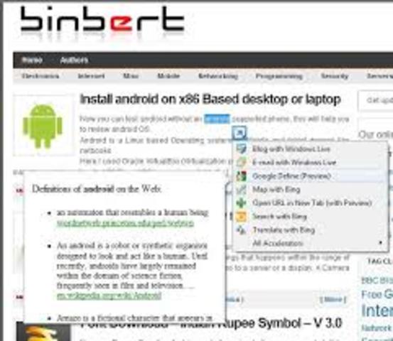 Creacion de las páginas web o ''blogs''