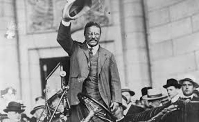 Theodore Roosevelt becomes president