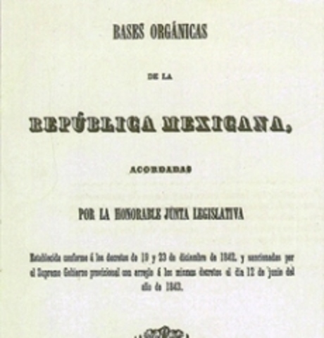 Bases orgánicas de los Estados Unidos Mexicanos de 1843.