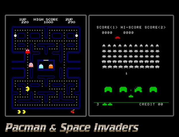 Pac Man y Space Invaders