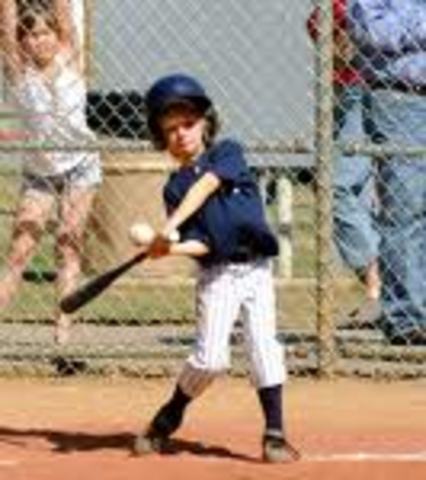 I played my first baseball game.