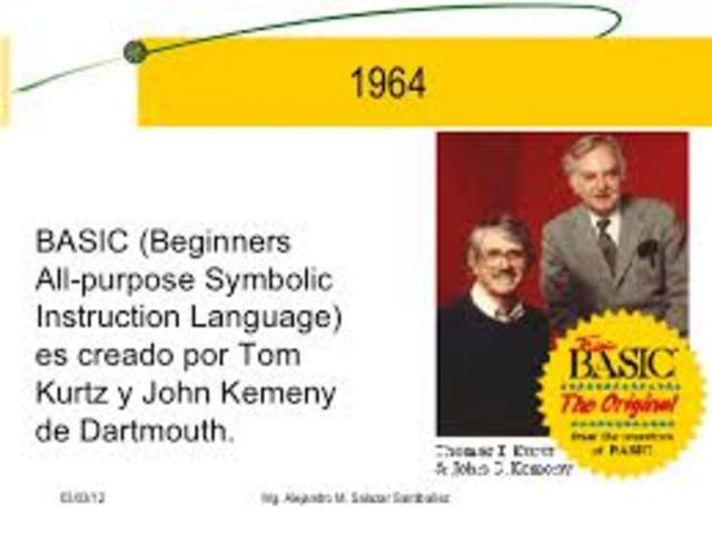 BASIC es creado por Tom Kurtz y John Kemeny de Dartmouth.