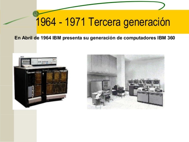 Tercera generación de las computadoras
