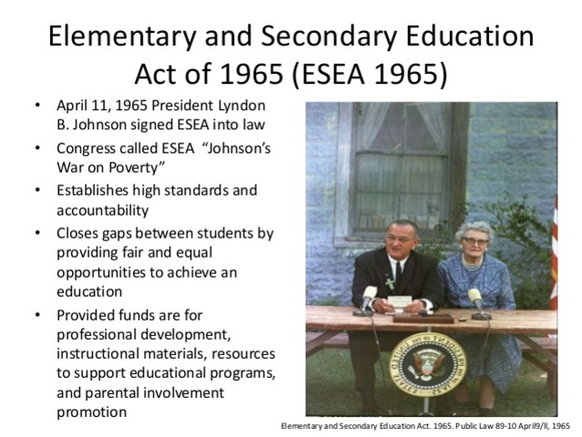 1965 - Elementary and Secondary Education Act